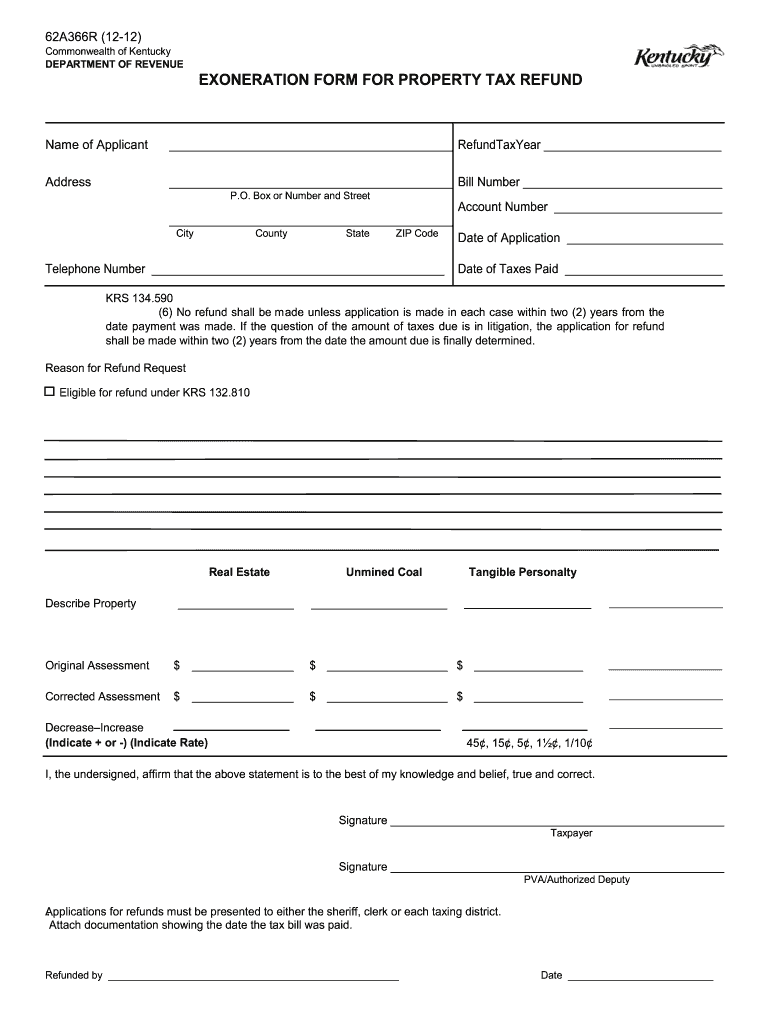 Tangible Property Tax Form Kentucky Fill Online Printable Fillable 