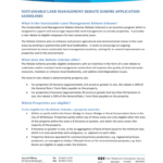 Sustainable Land Management Rebate Scheme